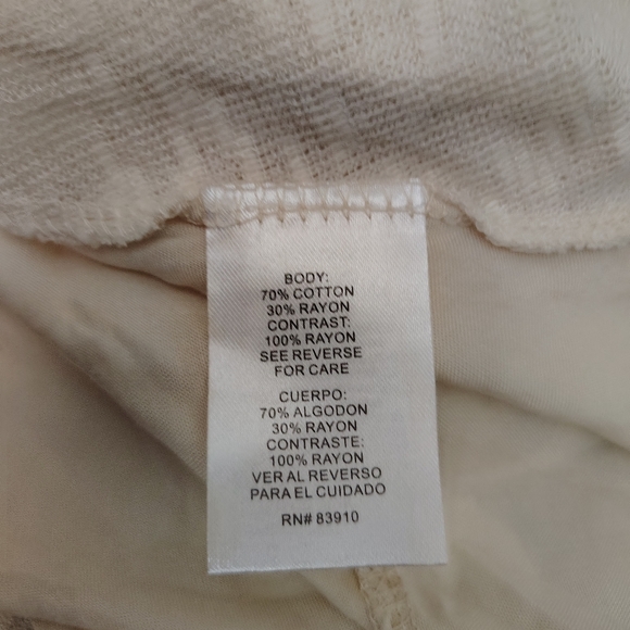 👚NWT  rbx  Ivory Multi Textured Long Sleeve Blouse L - Picture 9 of 10